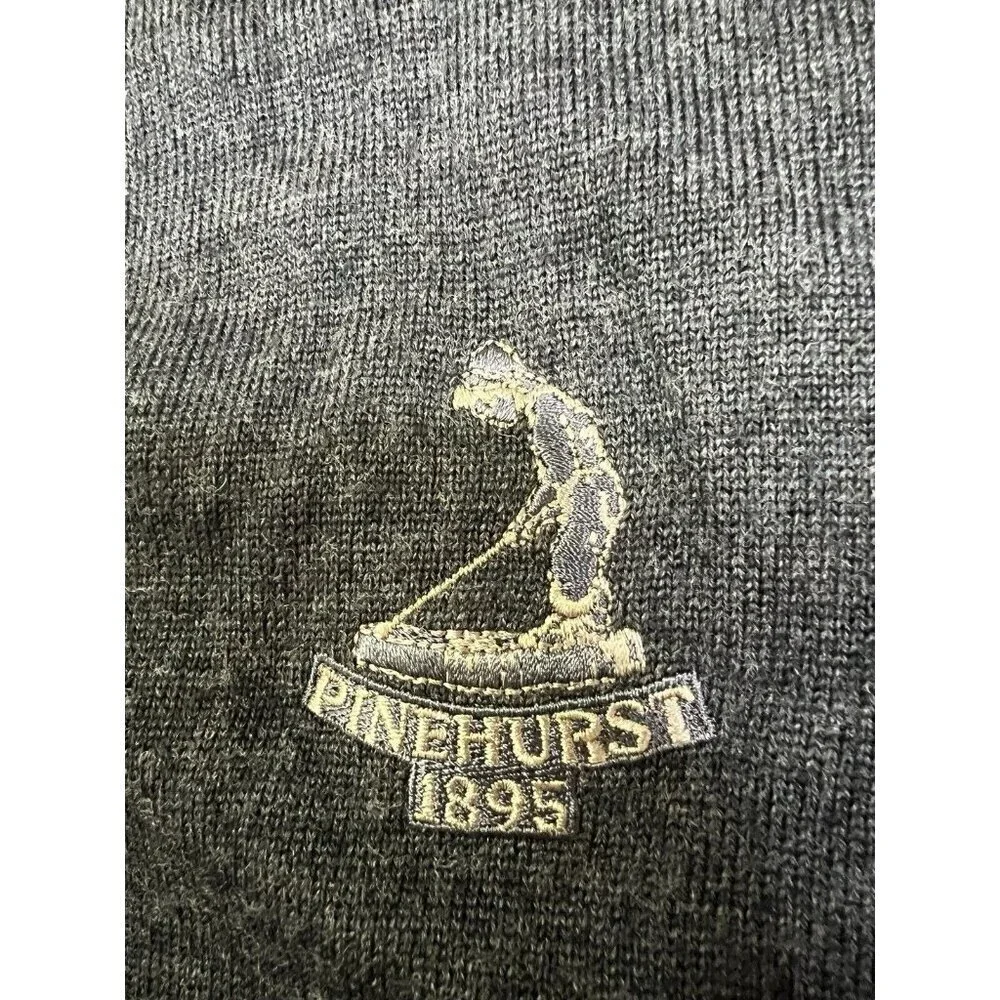 J Lindeberg Cardigan Sweater Mens XXL Fits Sz LARGE Gray Elbow Patch Pinehurst